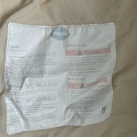 DockATot Deluxe compatible cover only by Mexxi (100% cotton / beige corduroy) - Picture 4 of 7